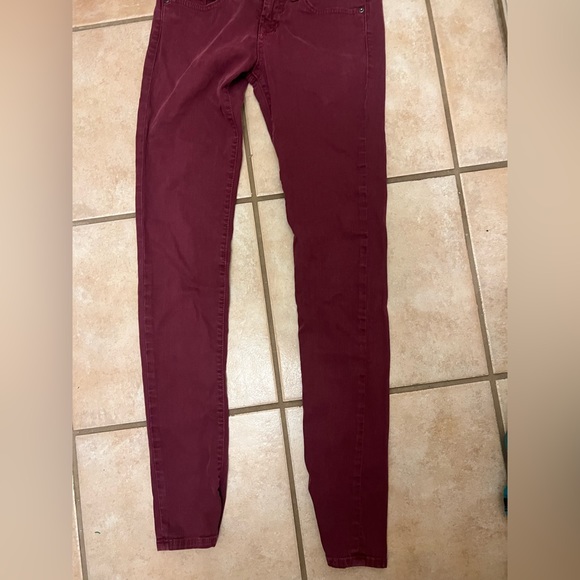 Womens OCJ maroon jeans with white aggie A&M embroidery - Picture 2 of 5